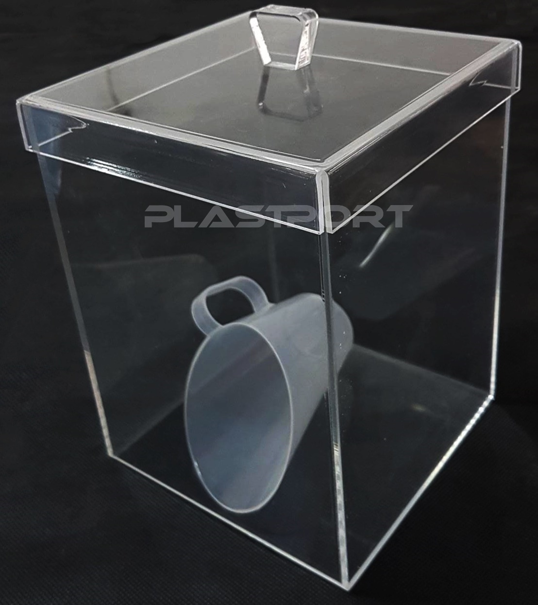 ACR440 Potes de Acrílico para Alimentos a Granel / Produtos Naturais | Produzido sob medida | Tampa de Sobrepor