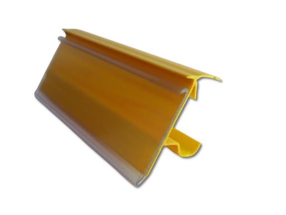 522 Porta etiquetas / Perfil para Gôndola NSF - Modelo vendido por metro