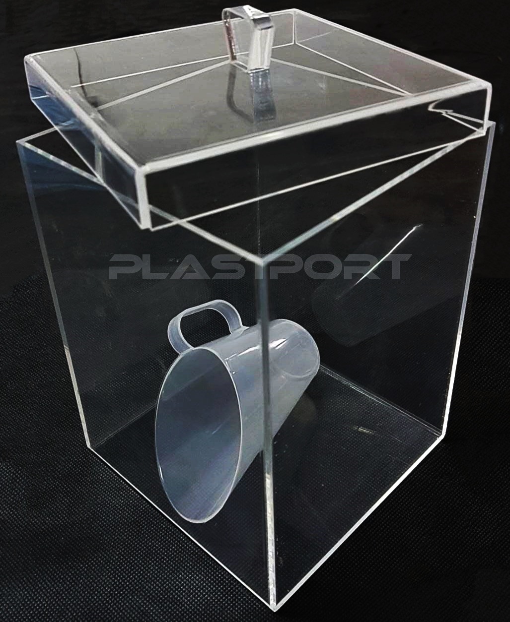 ACR440 Potes de Acrílico para Alimentos a Granel / Produtos Naturais | Produzido sob medida | Tampa de Sobrepor