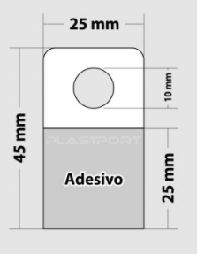 Ref. 0210 Hang Tab - Furação para expor Embalagens em Gancho - (Capacidade 300g | Caixa com 2000 peças)
