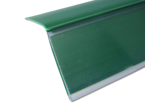 530 Porta etiquetas / Perfil para Gôndola em "L" com Fita Dupla Face - Vendido por metro